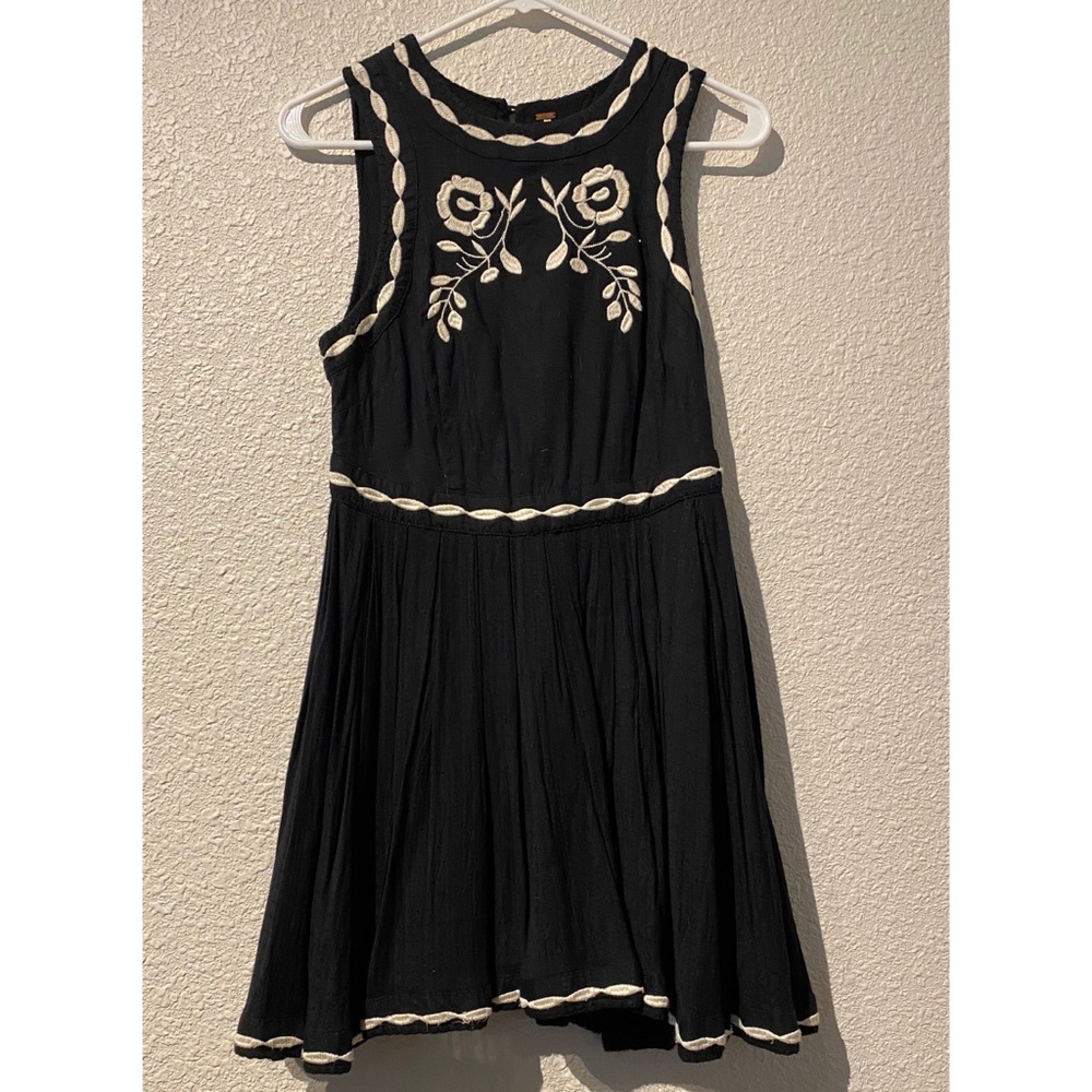 Free People Embroidered Mini Dress